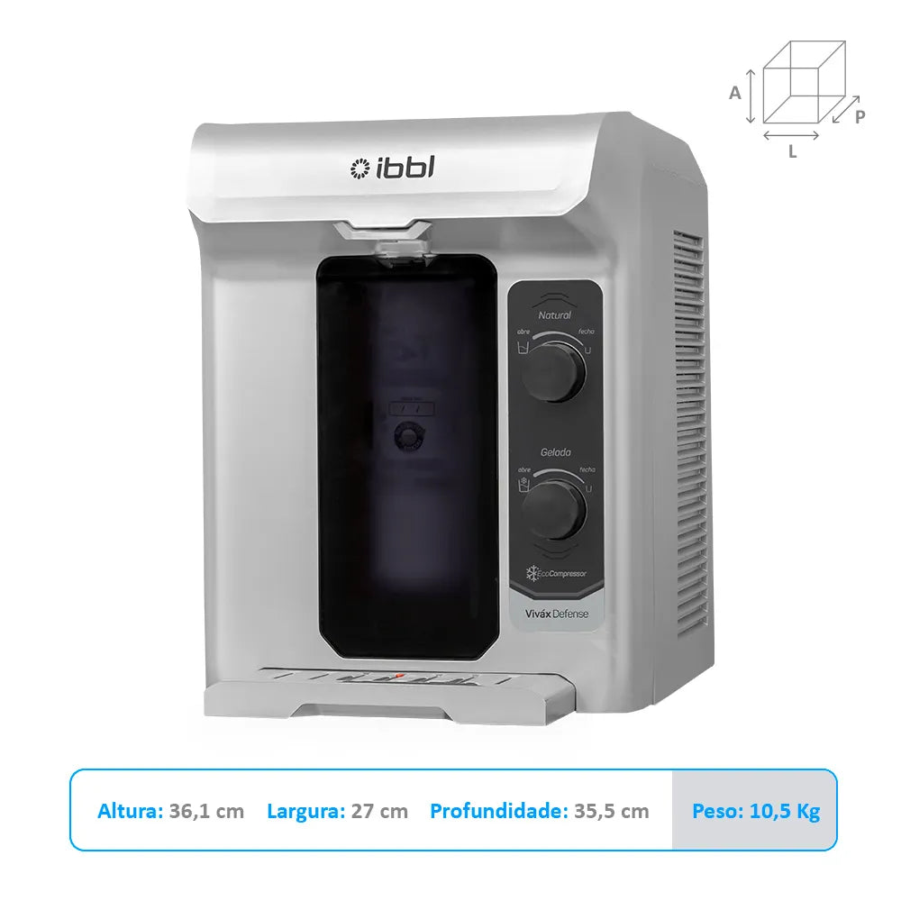 Purificador de Água Viváx Defense com Compressor Prata
