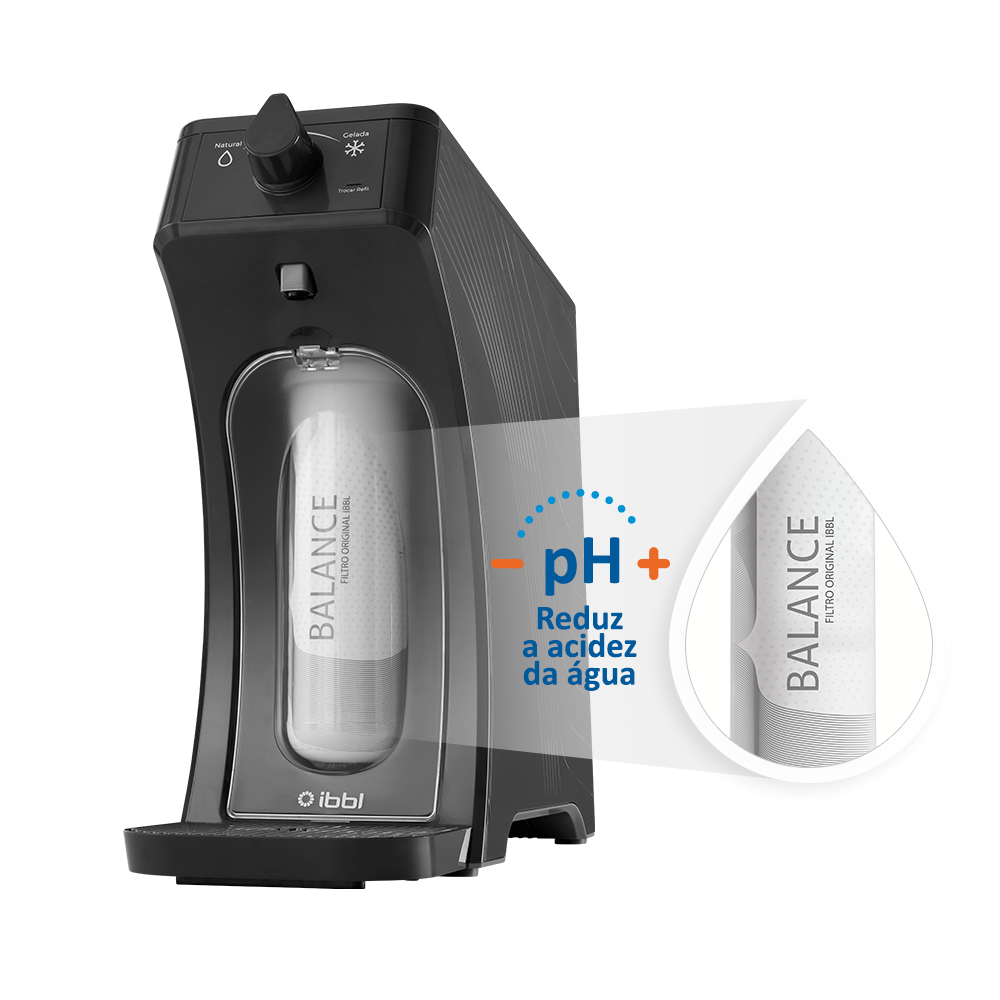 Purificador de Água E-Due Equilibrium Eletrônico Grafite Bivolt