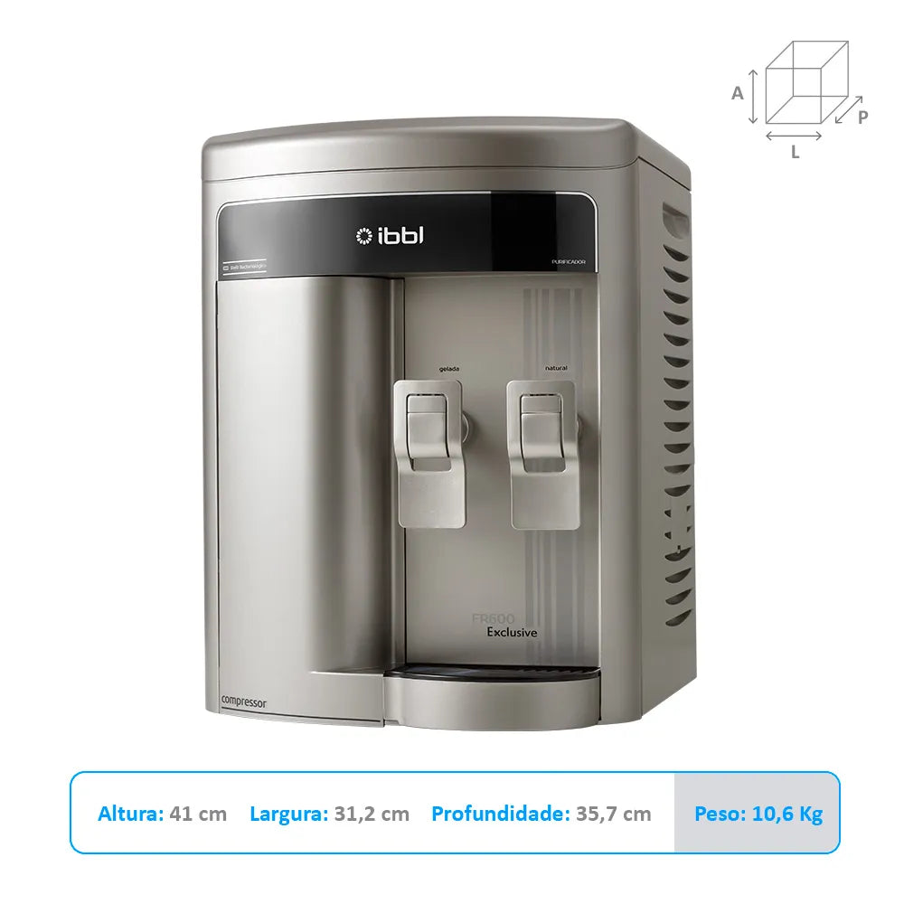 Purificador de Água FR600 Exclusive com Compressor Prata BIVOLT