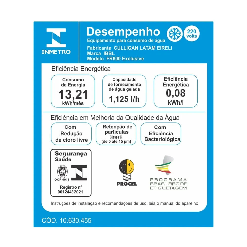 Purificador de Água FR600 Exclusive com Compressor Prata BIVOLT